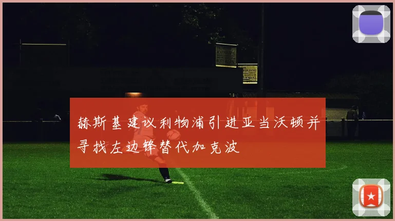 赫斯基建议利物浦引进亚当沃顿并寻找左边锋替代加克波